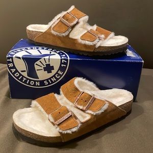 Birkenstock Arizona Shearling Mink